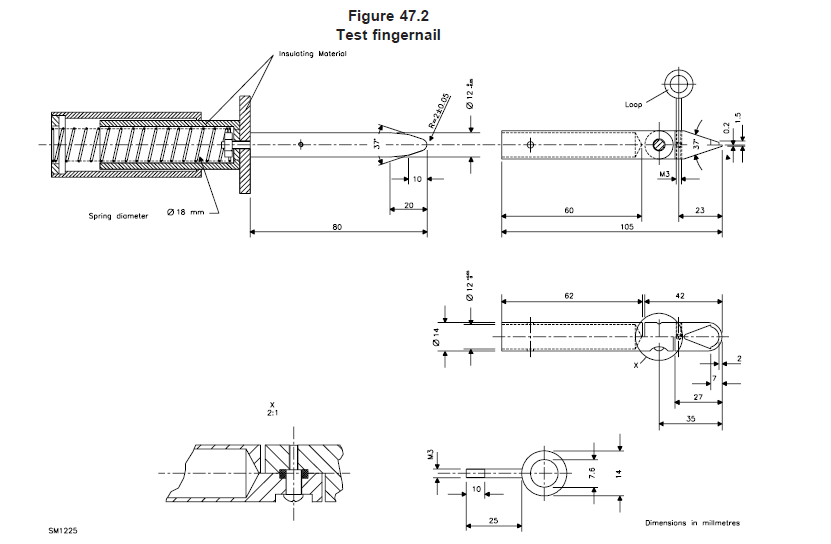 UL1026標(biāo)準(zhǔn)試驗(yàn)指甲